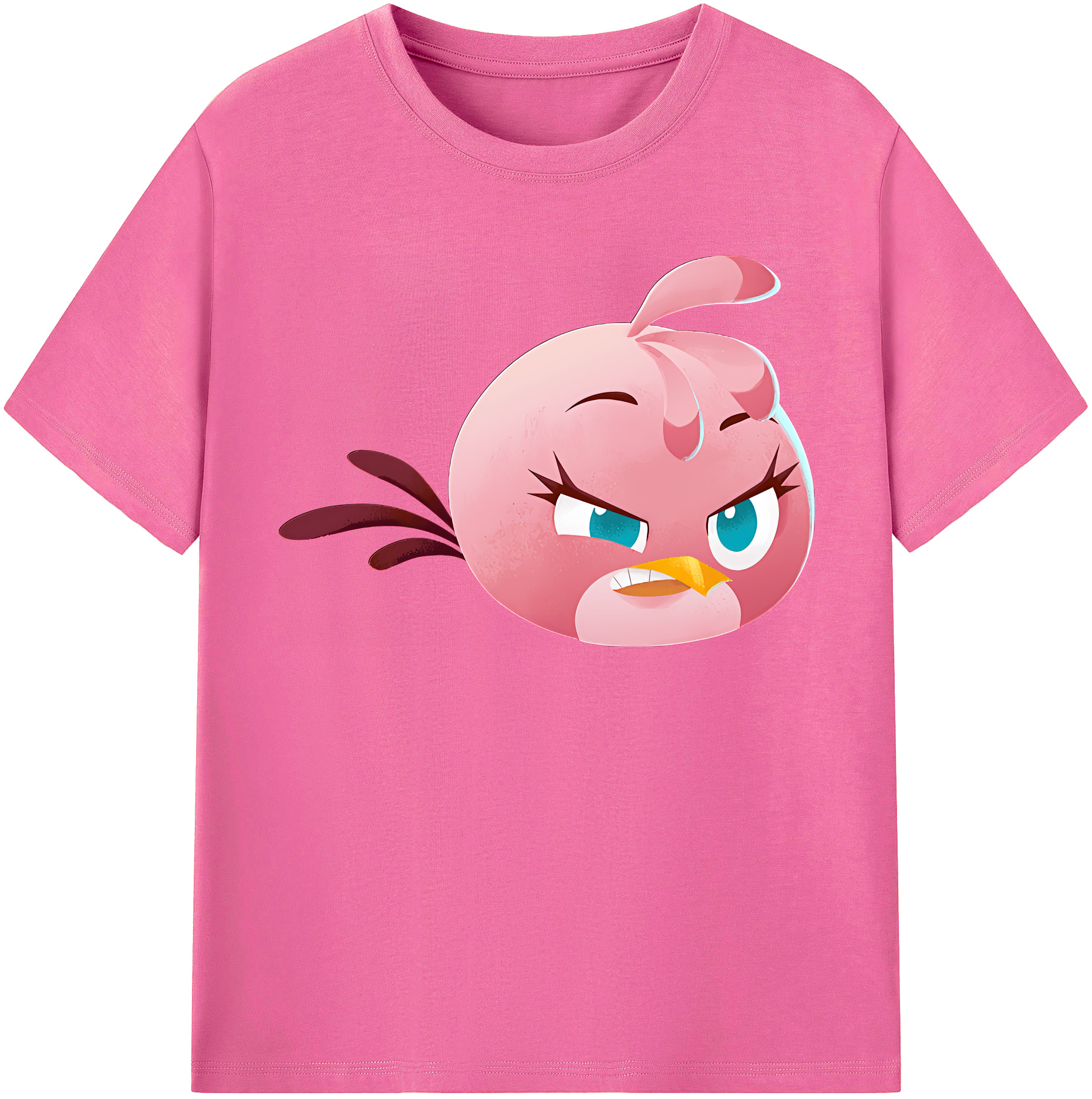 （画像用） Angry Birds アングリーバード レディースカジュアルプリントTシャツ（綿100％）
